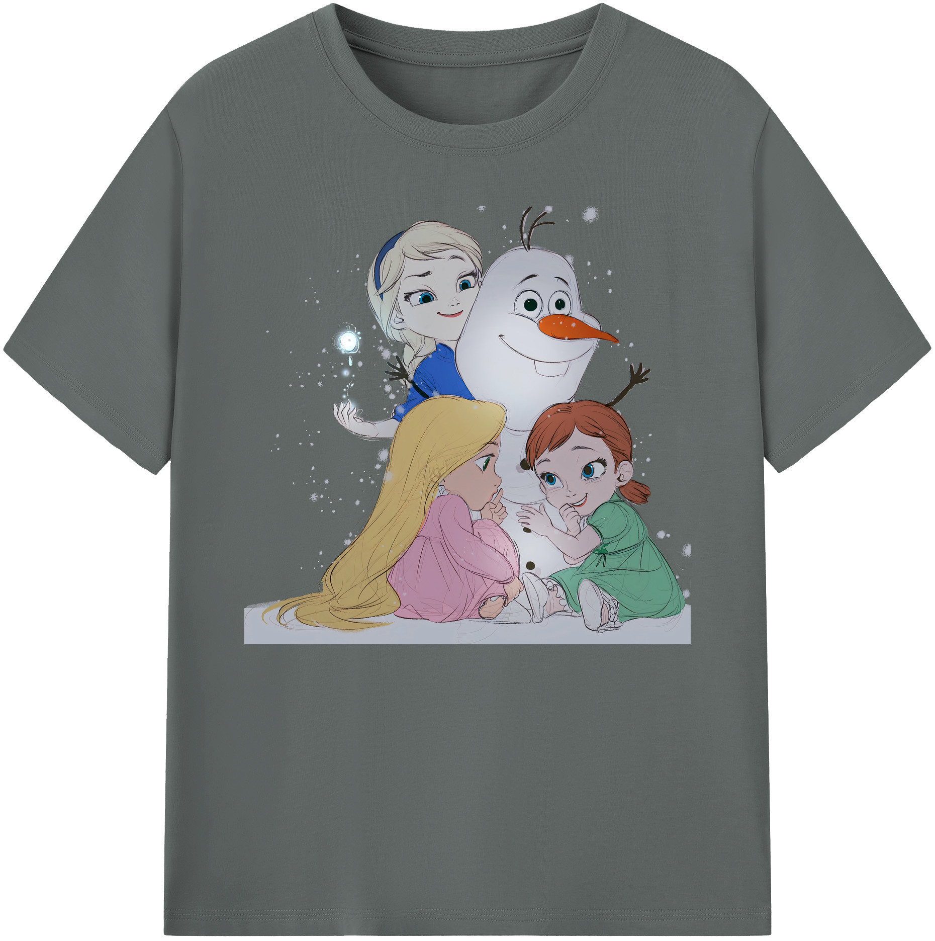 （画像用） アナと雪の女王 アンナ エルサ Frozen Anna Elsa 綿100％ メンズ半袖Tシャツ｜肌触りやわらか＆通気性